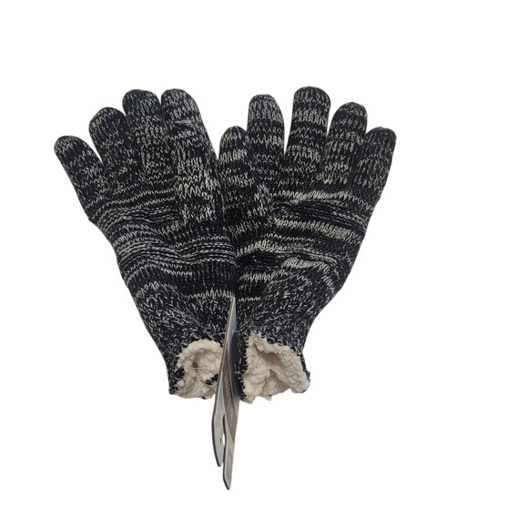 NWT Isotoner eco comfort black and white gloves, one size - Picture 3 of 5